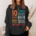 10 Years 120 Months Of Being Awesome 10Th Birthday Countdown Sweatshirt Gifts for Her