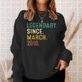 13 Years Old Gifts Legend Since March 2010 13Th Birthday Sweatshirt Gifts for Her