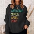 16 Years Old Awesome Since April 2007 16Th Birthday Sweatshirt Gifts for Her