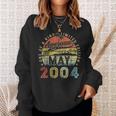 19 Year Old Awesome Since May 2004 19Th Birthday Sweatshirt Gifts for Her