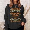 19 Years Old Gifts Legends Born In February 2004 19Th Bday Sweatshirt Gifts for Her