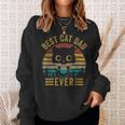 Retro Vintage Best Cat Dad Ever Fathers Day Cat Gift For Men Sweatshirt