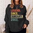 21 Geburtstag Legende Seit Januar 2002 21 Jahre Alt Sweatshirt Geschenke für Sie