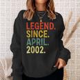 21 Year Old Legend Since April 2002 21St Birthday Sweatshirt Gifts for Her