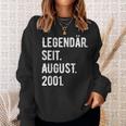 22 Geburtstag Geschenk 22 Jahre Legendär Seit August 2001 Sweatshirt Geschenke für Sie