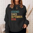 25Th Birthday Gift 25 Year Old Legend Since September 1996 Sweatshirt Gifts for Her