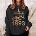 30 Geburtstag 30 Jahre Alt Legendär Seit März 1993 V8 Sweatshirt Geschenke für Sie