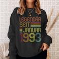 30 Geburtstag Vintage 30 Jahre Legendär Seit Januar 1993 Sweatshirt Geschenke für Sie