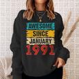 32 Year Old Awesome Since Januar 1991 32 Geburtstag Geschenke Sweatshirt Geschenke für Sie