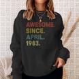 40 Year Old Awesome Since April 1983 40Th Birthday Sweatshirt Gifts for Her
