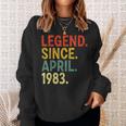 40 Year Old Legend Since April 1983 40Th Birthday Sweatshirt Gifts for Her