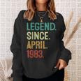 40 Years Old Legend Since April 1983 40Th Birthday Sweatshirt Gifts for Her