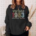 40Th Birthday Vintage Original Parts 1983 Retro 40 Years Old Sweatshirt Gifts for Her