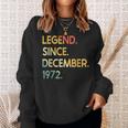 50 Jahre Vintage Legend Seit Dezember 1972 50 Geburtstag Sweatshirt Geschenke für Sie