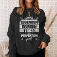 60. Geburtstag Herren Sweatshirt, Legende 1963 für Papa & Opa Geschenke für Sie