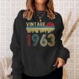 60 Year Old Gifts Vintage 1963 Made In 1963 60Th Birthday V2 Men Women Sweatshirt Graphic Print Unisex Gifts for Her