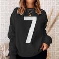 7 Zahlen Buchstaben Symbol Alphabet Initiale Sweatshirt Geschenke für Sie