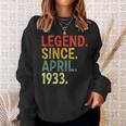 90 Year Old Legend Since April 1933 90Th Birthday Sweatshirt Gifts for Her