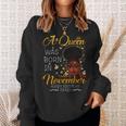 A Queen Was Born In November Happy Birthday To Me Sweatshirt Gifts for Her