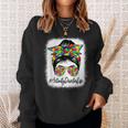 Activity Director Messy Bun Supporting Autism Awareness Sweatshirt Gifts for Her