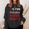 Alles Gute zum Valentinstag VR-Herz Sweatshirt, Liebe Tee für Paare Geschenke für Sie