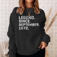 Alte Legende Seit September 1972 Geburtstag 51 Jahre Alt Sweatshirt Geschenke für Sie