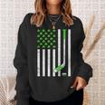 American Flag Irish Hockey Shamrock St Patricks Day Sweatshirt Gifts for Her