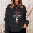 American Grown With French Roots Gift France Men Women Sweatshirt Graphic Print Unisex Gifts for Her