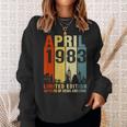 April 1983 Limited Edition 40 Years Of Being Awesome Sweatshirt Gifts for Her