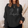 Archery Bow Hunting I Heartbeat Arrow Target Hunter Archer Men Women Sweatshirt Graphic Print Unisex Gifts for Her