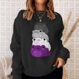 Asexual Flag Color Frog Subtle Queer Pride Lgbtq Aesthetic Sweatshirt Gifts for Her