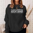 Assistant Manager Job Title Employee Funny Assistant Manager Sweatshirt Gifts for Her