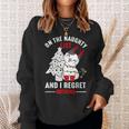 Auf der Unartigen Liste & Bereue Nichts - Xmas Katzenkätzchen Sweatshirt Geschenke für Sie