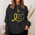 Aunt Uncle Wear Gold For My Niece Childhood Cancer Awareness Sweatshirt Gifts for Her