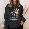 Autism Awareness Acceptance Giraffe Its Ok To Be Different Sweatshirt Gifts for Her
