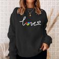 Autism Awareness Day Love Puzzle Pieces Heart Sweatshirt Gifts for Her