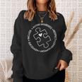 Autism Awareness Puzzle Piece Love Adapt Support Respect Sweatshirt Gifts for Her