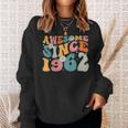 Awesome Since 1962 61St Birthday Retro Gifts Born In 1962 Sweatshirt Gifts for Her
