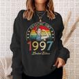Awesome Since 1997 Vintage 1997 25Th Birthday 25 Years Old Sweatshirt Gifts for Her