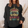 Awesome Since March 1951 72 Years Old Gifts Cat Lovers Sweatshirt Gifts for Her