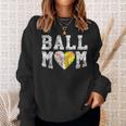 Ball Mom Baseball Softball Heart Sport Lover Funny V2 Sweatshirt Gifts for Her