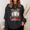 Baseball Mom Life Game Day Leopard Cute Mothers Day Sweatshirt Gifts for Her