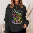 Be Kind Autism Awareness Puzzle Pieces Sunflower Autism Mom Sweatshirt Gifts for Her