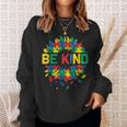 Be Kind Autism Awareness Women Girls Sunflower Sweatshirt Gifts for Her