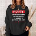 Best Gift Awesome Poppy Cool Fathers Day Gift Sweatshirt Gifts for Her