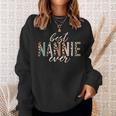 Best Nannie Ever Gifts Leopard Print Mothers Day Sweatshirt Gifts for Her