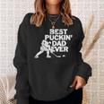 Best Puckins Dad Ever Cool Ice Hockey Gift For Father Sweatshirt Gifts for Her