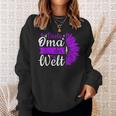 Beste Oma Der Welt Zum Muttertag Lila Blume Sweatshirt Geschenke für Sie