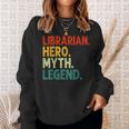 Bibliothekar Held Mythos Legende Retro-Bibliothekar Sweatshirt Geschenke für Sie