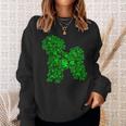 Bichon Frise Dog Shamrock Leaf St Patrick Day Sweatshirt Gifts for Her